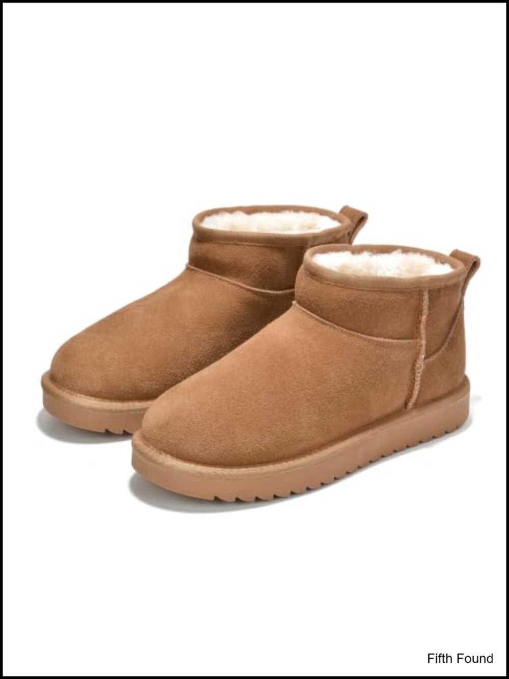 Genuine Leather Ankle Booties with Faux Fur Lining, Water-Resistant
